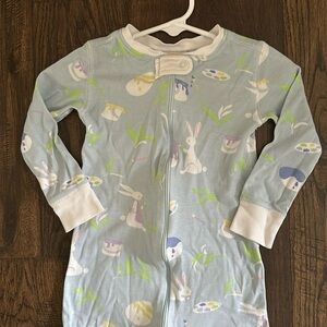TBBC toddler bunnies painting Easter eggs pajamas 2t